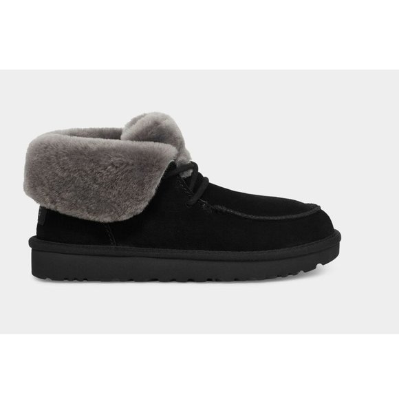 UGG Shoes - Ugg Women’s Diara Sheepskin Suede Cuff Ankle Bootie Boot Black 7 38 BRAND NEW